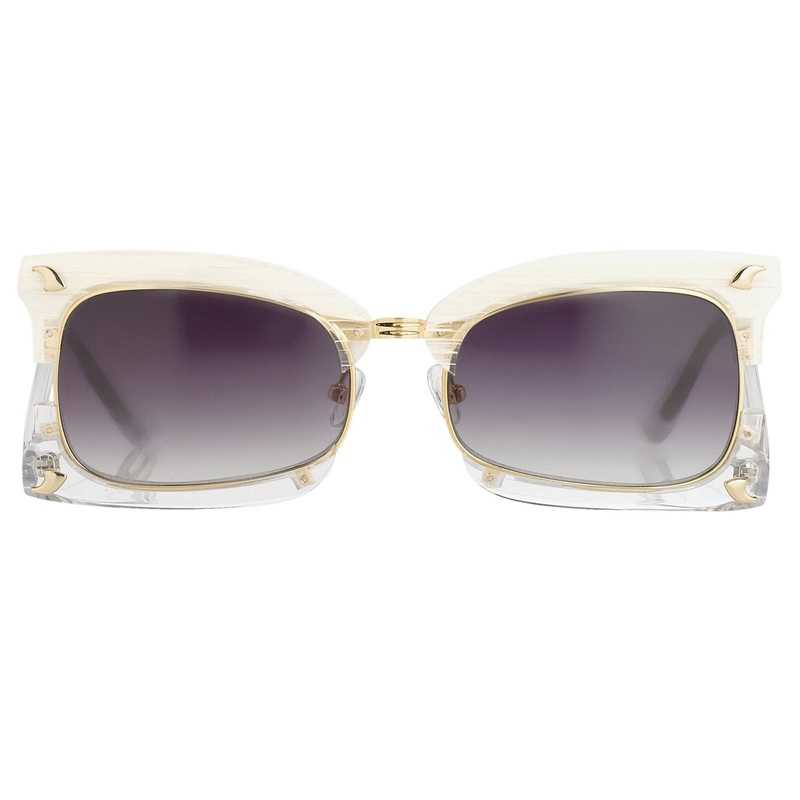 Prabal Gurung Sunglasses Rectangular White and Purple