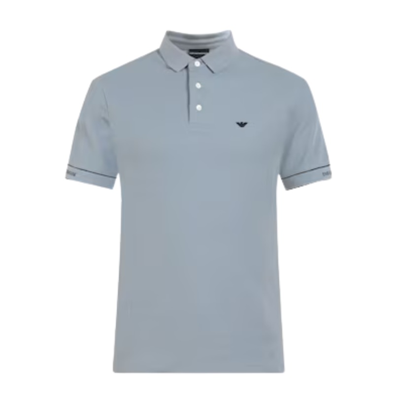 Emporio Armani Light Blue Polo T-Shirt – 3607 M