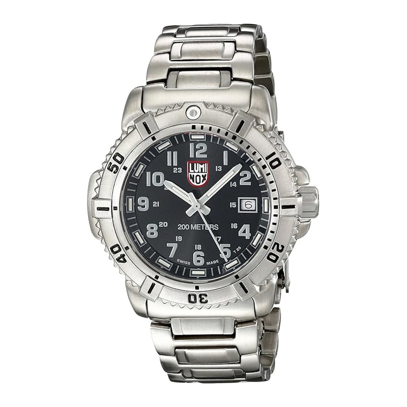 LUMINOX L7252 Steel Colormark Black Dial Black Ion Plated Women’s Watch 38 Black Stainless Steel