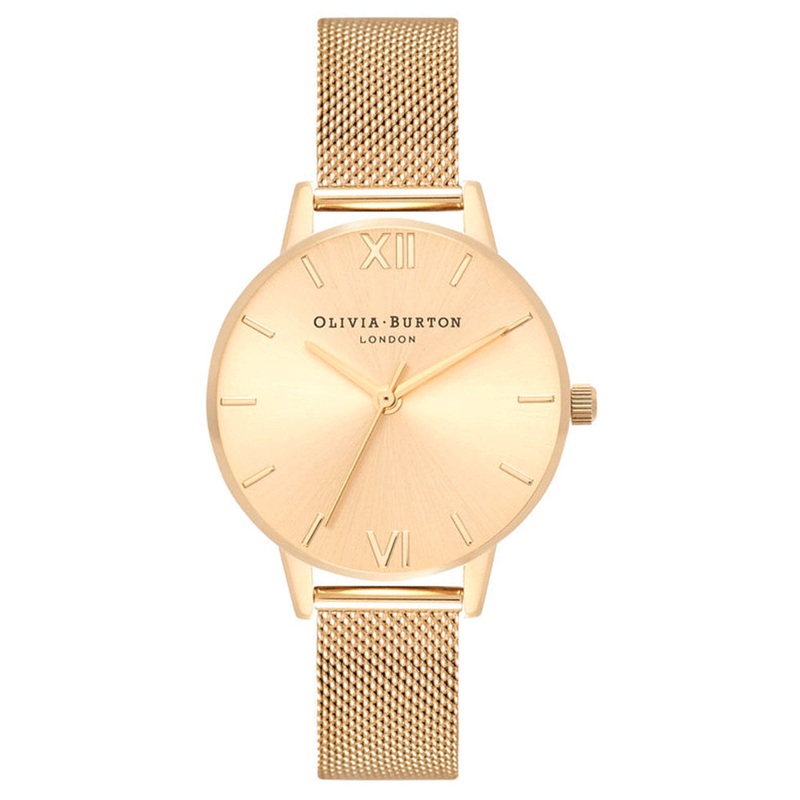 OLIVIA BURTON OB16MD85 Sunray Gold Dial Women’s Watch 30 Gold Stainless Steel