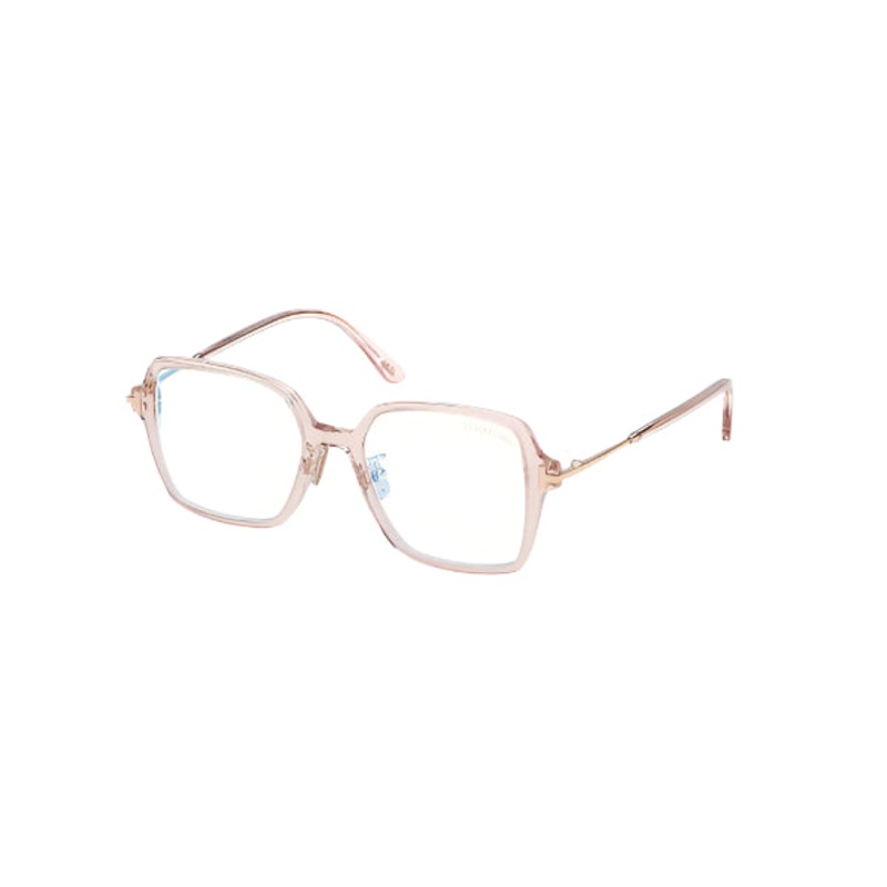 Tom Ford TF6057DB 072 Shiny Light Pink Acetate Square Eyeglasses  5118/140
