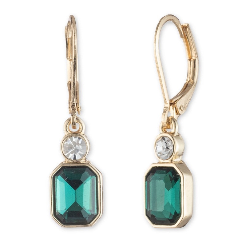 ANNE KLEIN 01G00985PE Emerald/Crystal Emerald/Crystal Gold, Crystal Earrings
