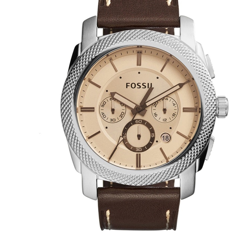 Fossil FS 5170 Machine Round Analog Amber Tinted Dial Men’s Watch