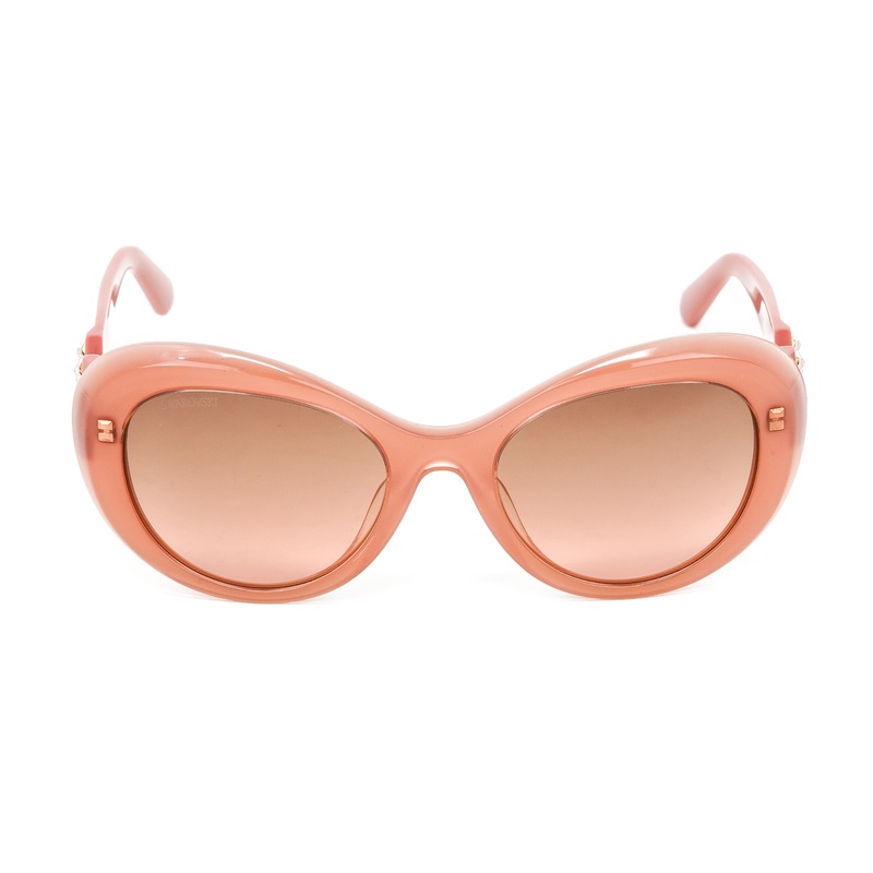 Swarovski Women’s Sunglasses Oval Cat Eye Translucent Rosewood SK0224/S 72F