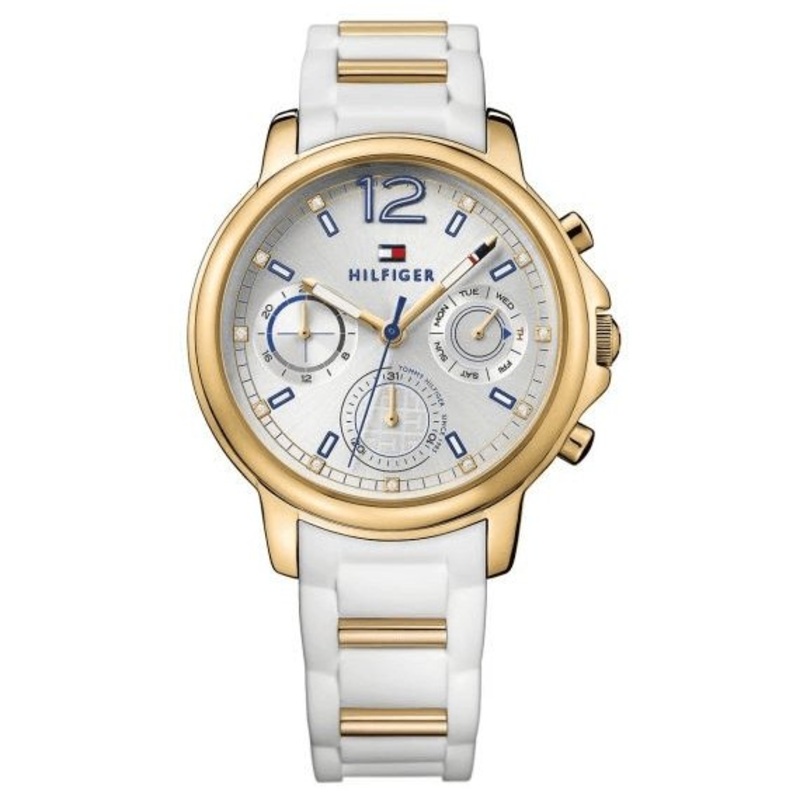 Tommy Hilfiger Ladies Watch Claudia Two Tone White 1781745