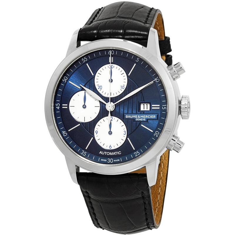 Baume et Mercier Classima Chronograph Automatic Blue Dial Men’s Watch 10373