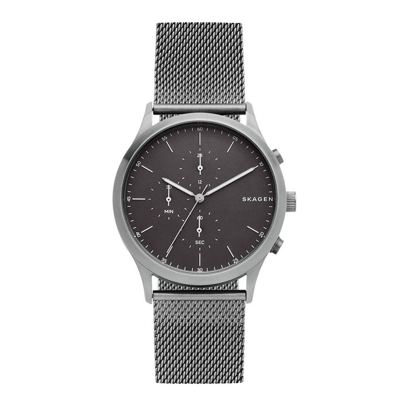 SKAGEN SKW6476 Men Chronograph Quartz Men’s Watch with Bracelet 41 Grey Stainless Steel