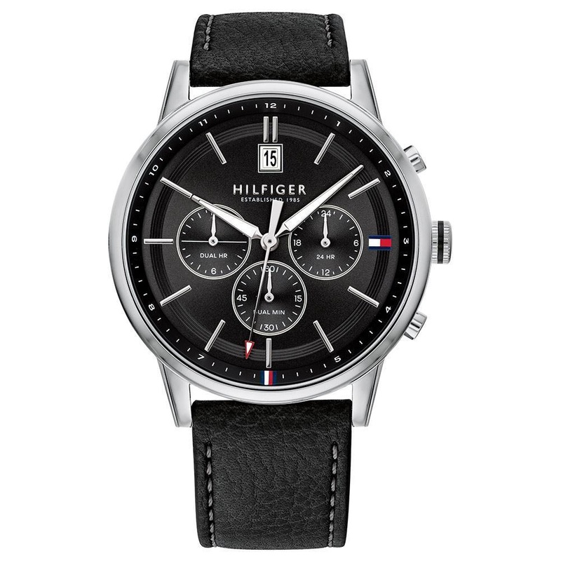 Tommy Hilfiger Multi-function Black Leather Men’s Watch 1791630