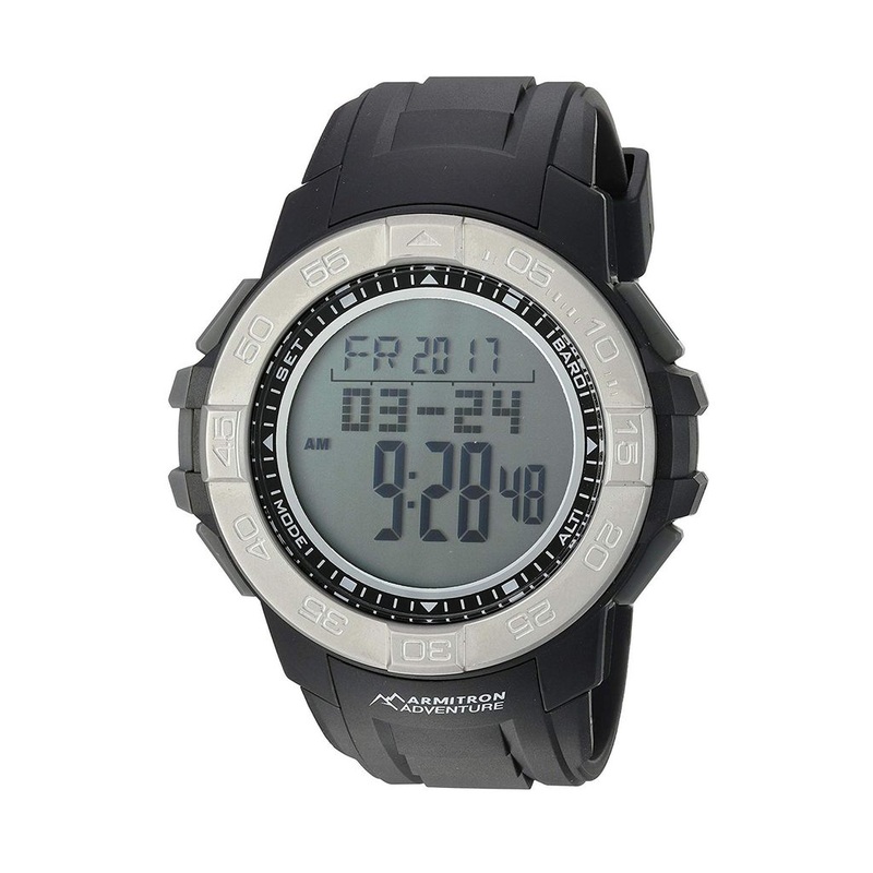Armitron AD/1011BLK Adventure Sports Digital Multi-Use Black Resin Strap Men’s Watch 52 Grey Silicone