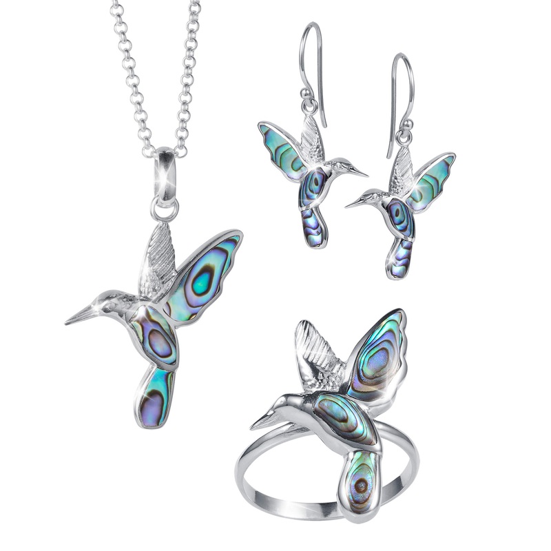 Abalone Hummingbird 3 Piece Set 5