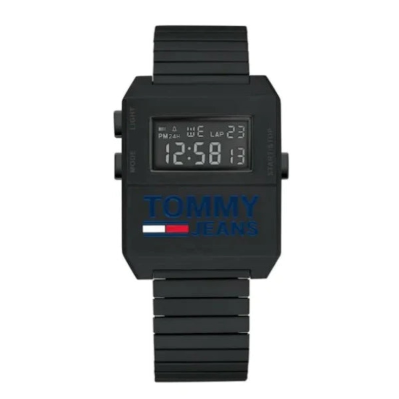 Tommy Hilfiger Tommy Jeans Expedition Black Silicone Strap Dark Blue Dial Quartz Unisex Watch – 1791671