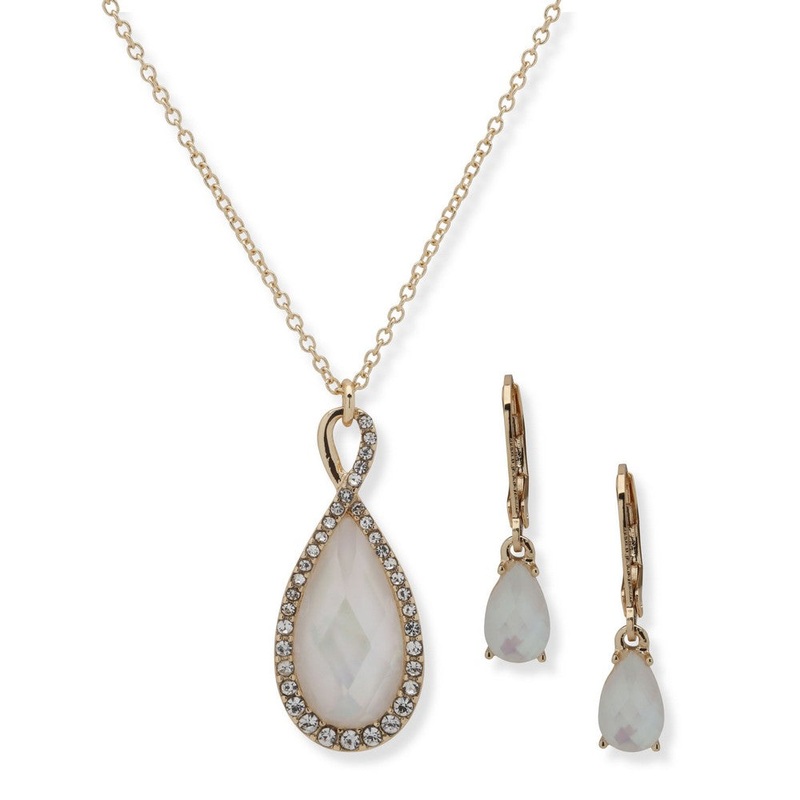 60567742 – Anne Klein Necklace and Earring Set Gold metal Necklace & Earring Set