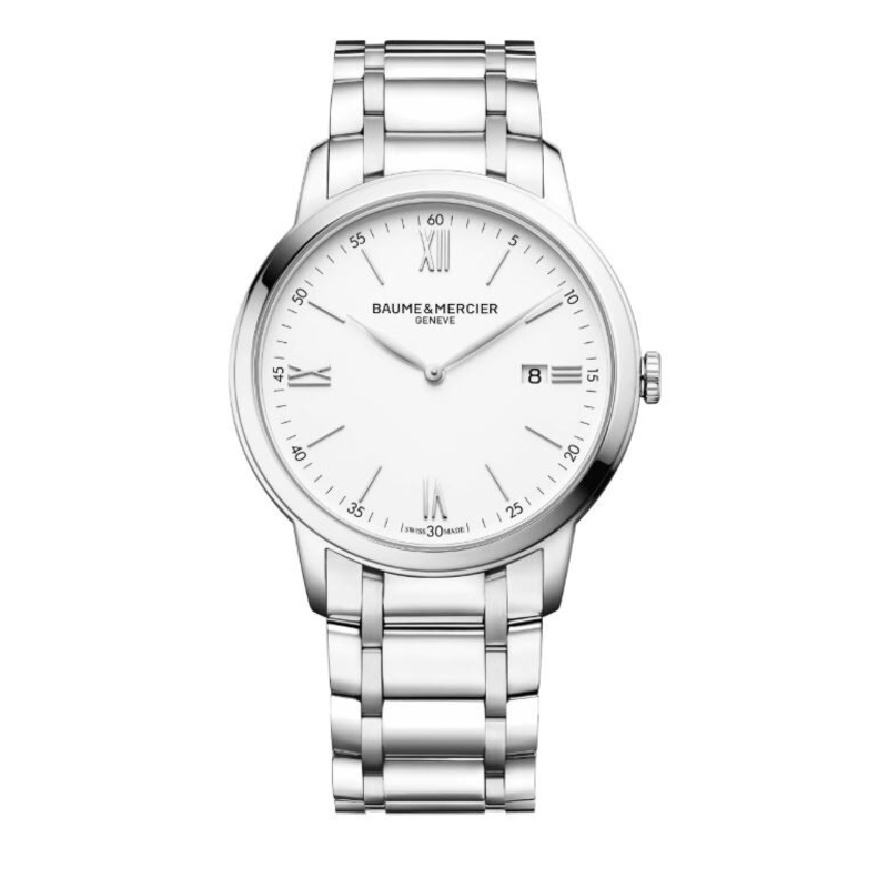 Baume et Mercier Classima Quartz White Dial Men’s Watch 10526
