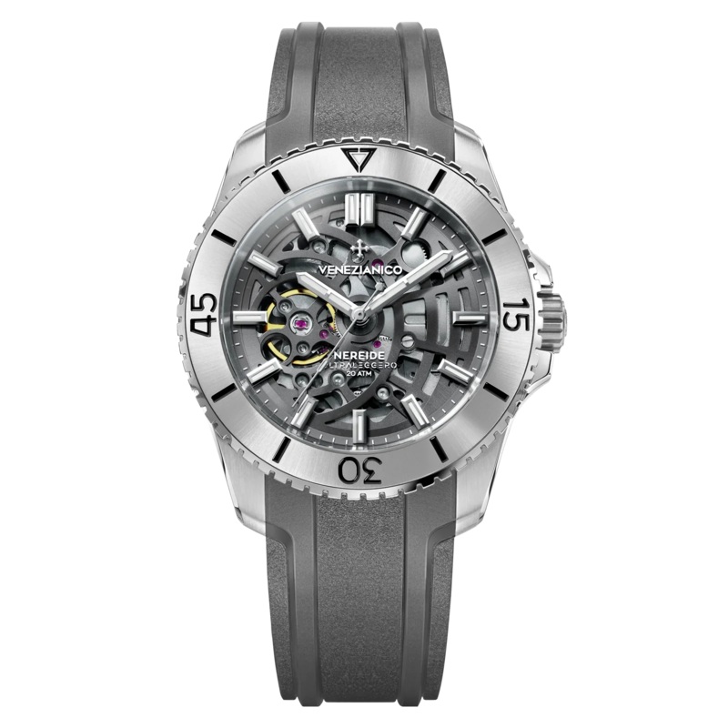 Venezianico Automatic Watch Nereide UltraLeggero 42 Skeleton Grey 3921508