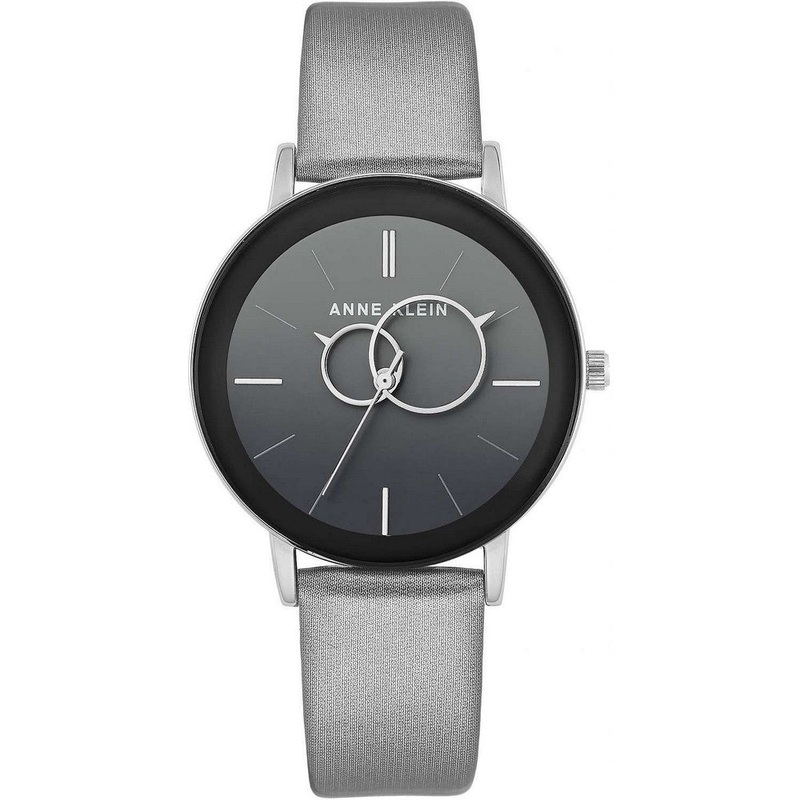 Anne Klein AK/3261GYGY Ladies Quartz Watch 34 Grey Stainless Steel