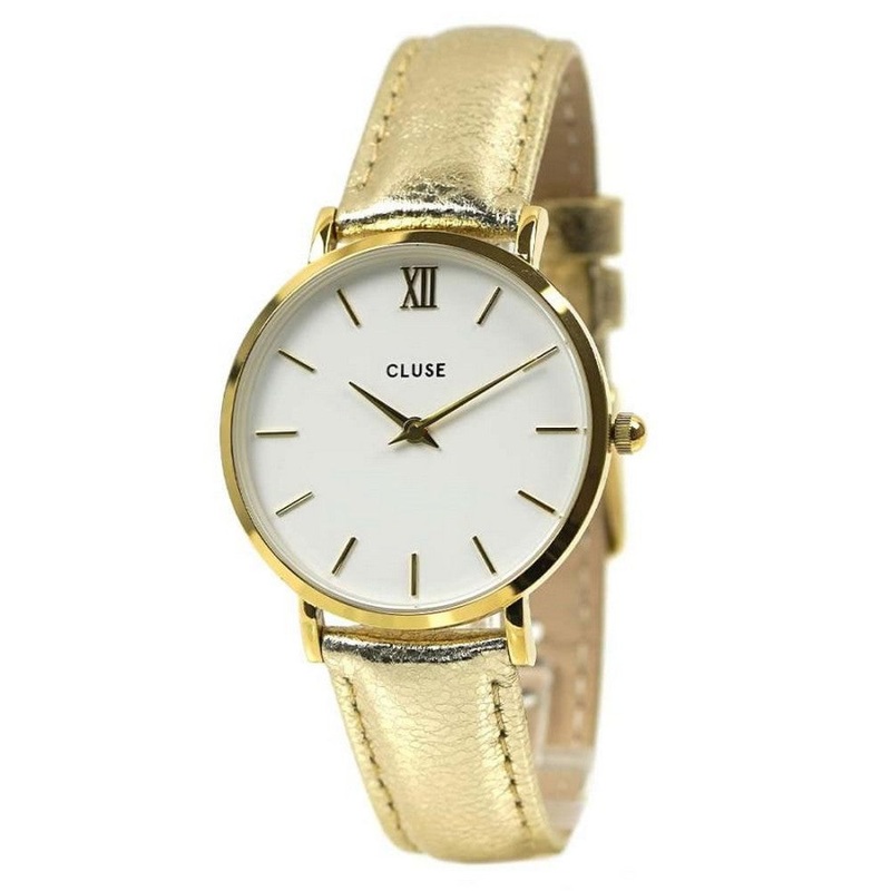 CLUSE CL30036 Minuit Gold White/Gold Metallic Women’s watch 33 White Stainless Steel