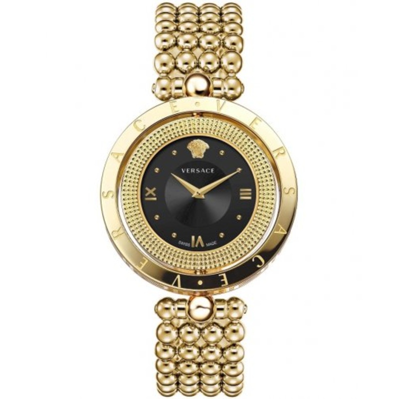 Versace Ladies Watch Eon 34mm Black Gold Bracelet VE7901723
