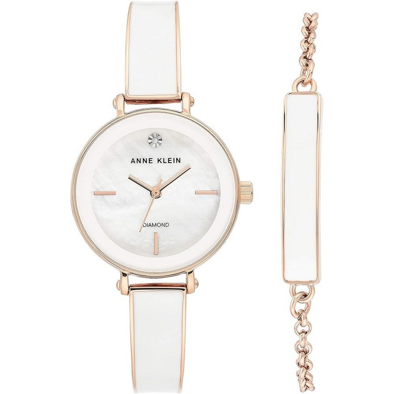 Anne Klein Ladies Watch AK/3620WTST 28 White Stainless Steel