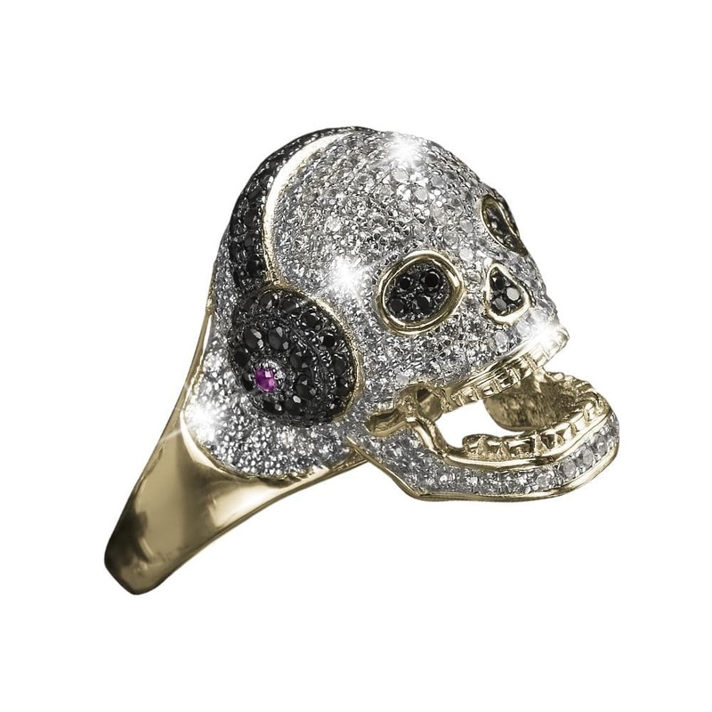 DJ Skull Gold Ring 5