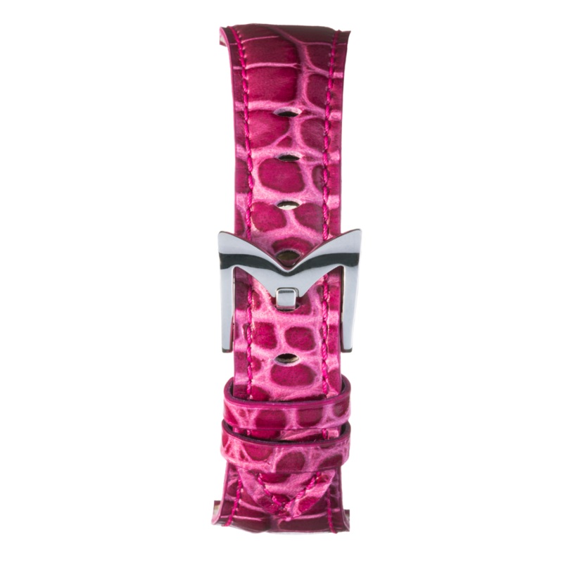 Gag Milano Manuale 48mm Pink Fuchsia Alligator Leather Watch Strap