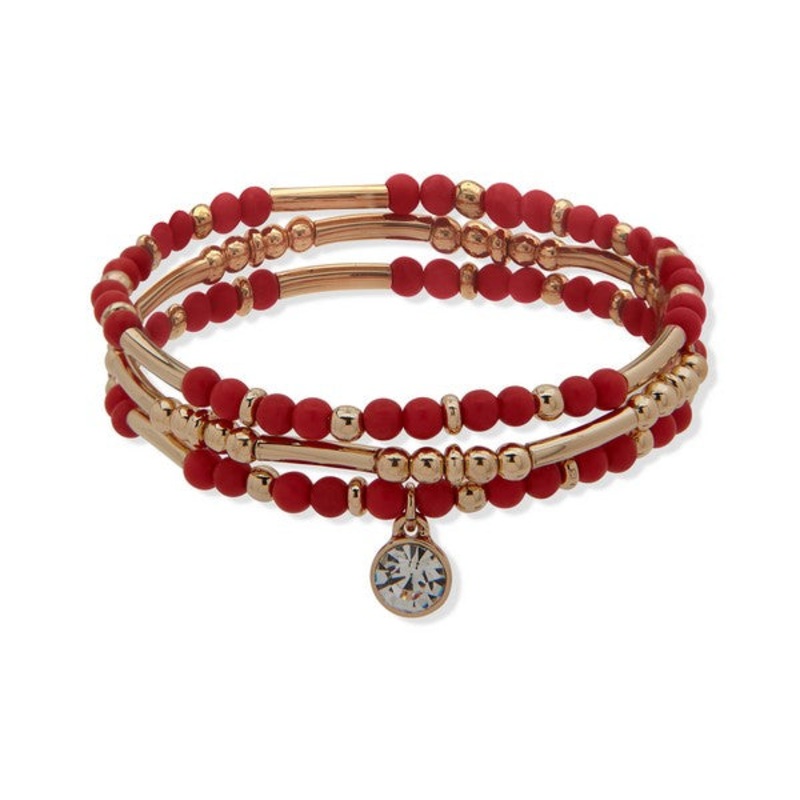 Nine West Jewelry 19B00418 BRACELET Gold&Red Brass BRACELET