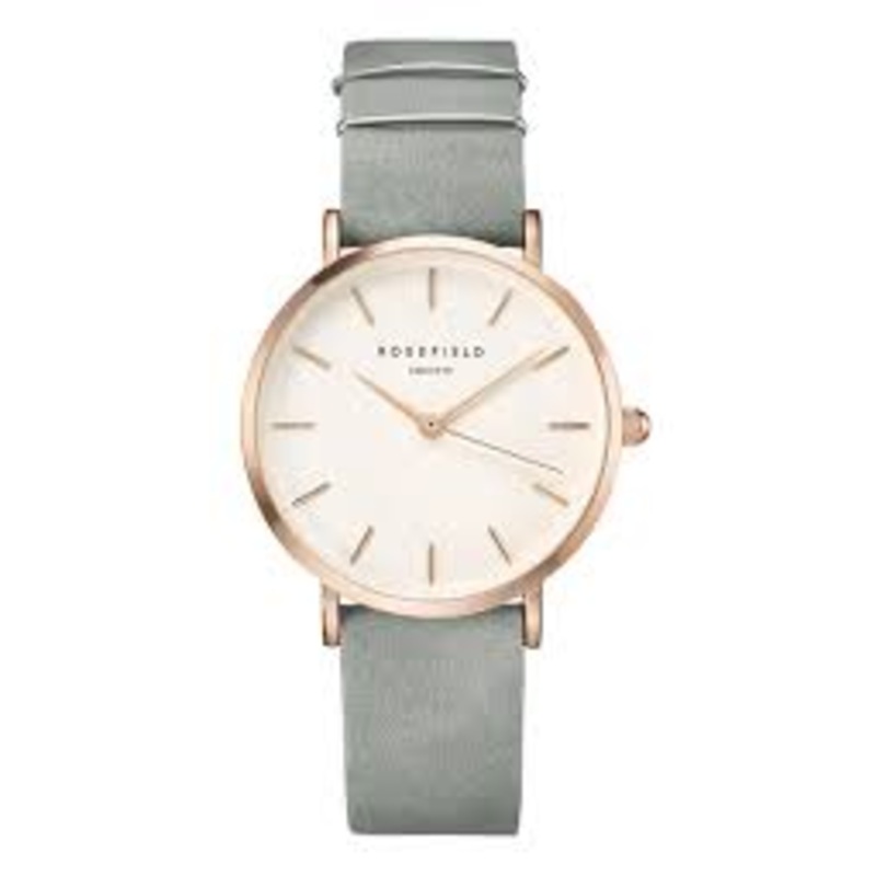 Rosefield WMGR-W74 West Village Mint Grey Rose Gold Women’s Watch 33 White Stainless Steel