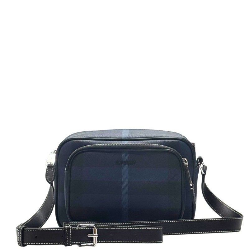 Burberry Exaggerated Check And Leather Crossbody Bag – 132770