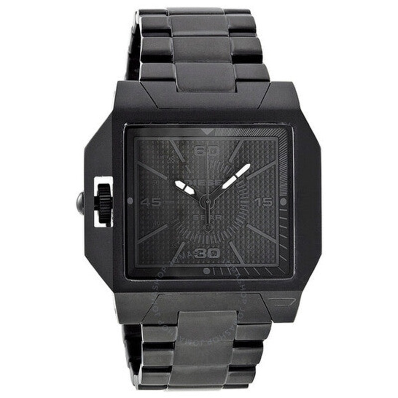 Diesel DZ1382 Double Down Black Dial Men’s Watch – 44mm 44 Black Stainless Steel