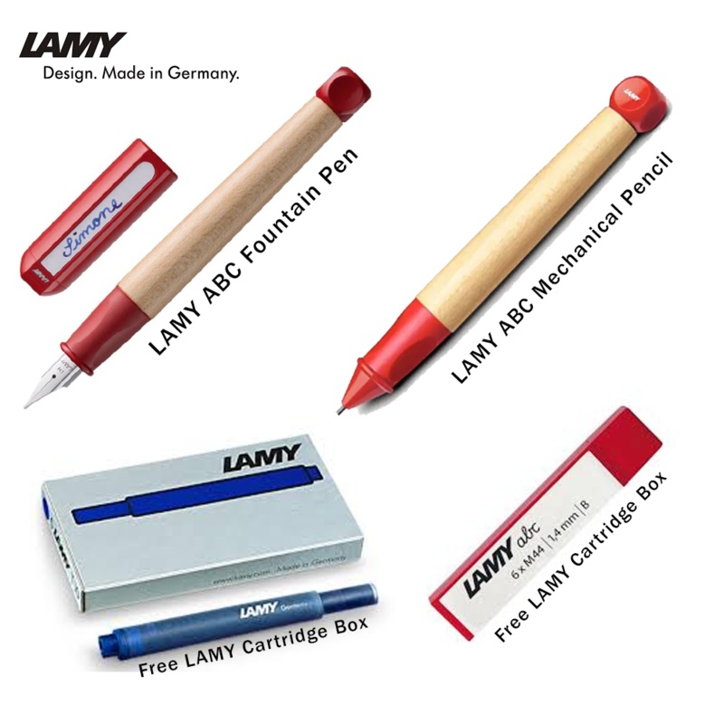 LAMY ABC Deal FP, MP, Cartridge Box, Pencil Leads Box Imperial Blue Fountain Pen Fountain