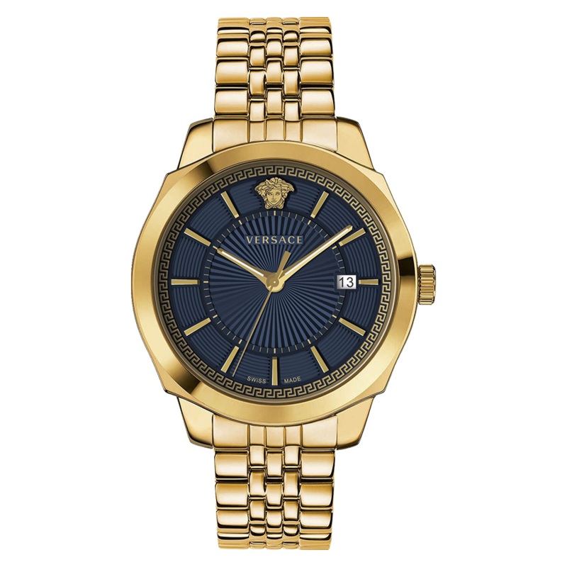 Versace Men’s Watch Icon Classic Blue Gold Bracelet VEV901423