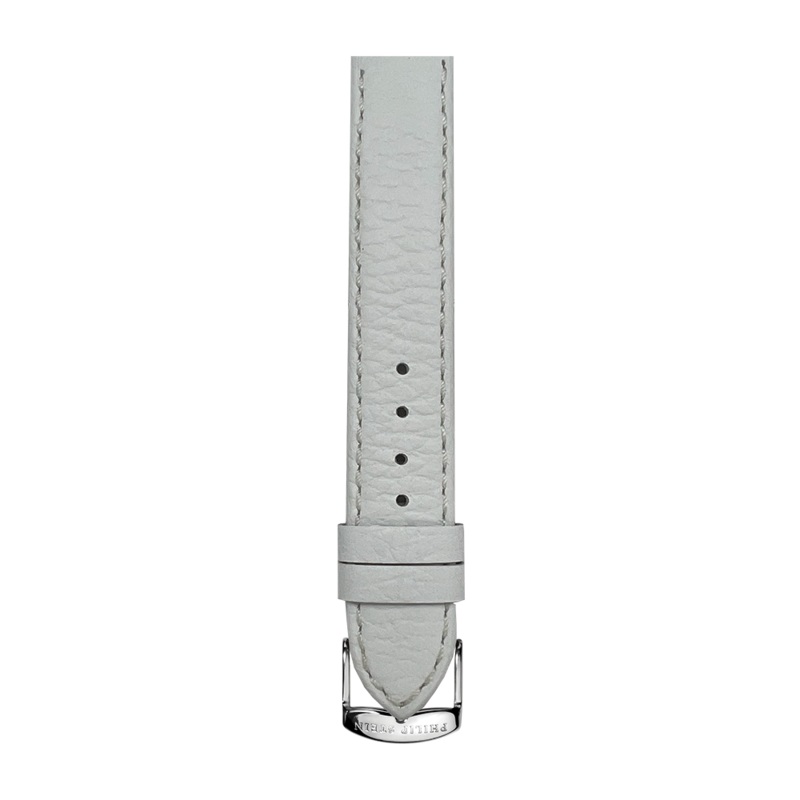 White Calf Stitch Leather Strap – Model 2-CSTW