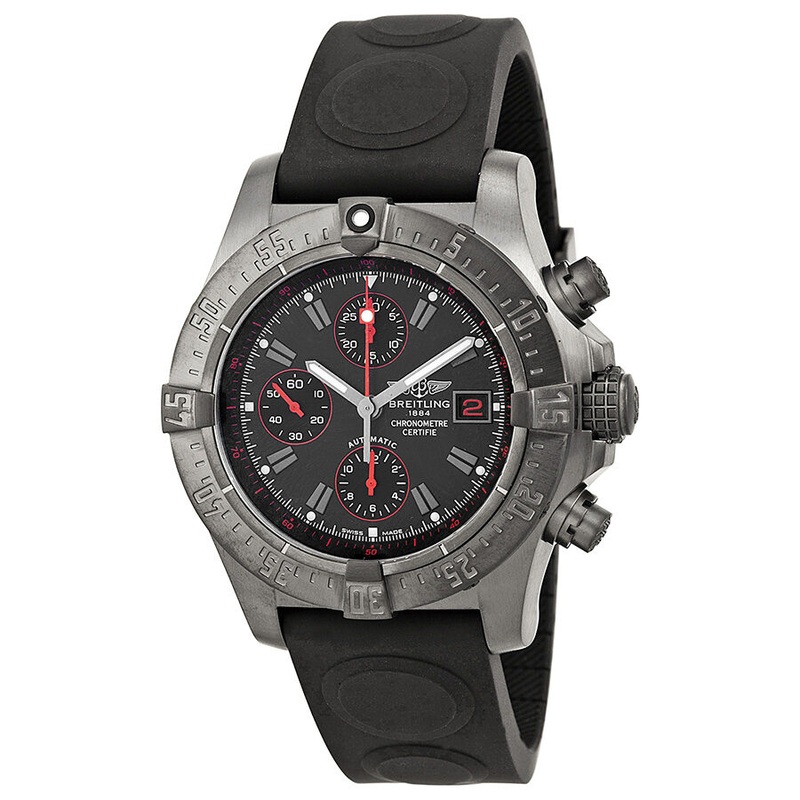 Breitling Avenger Black Dial Chronograph Rubber Men’s Watch M133802C-BC73BKOR M133802C-BC73-221S