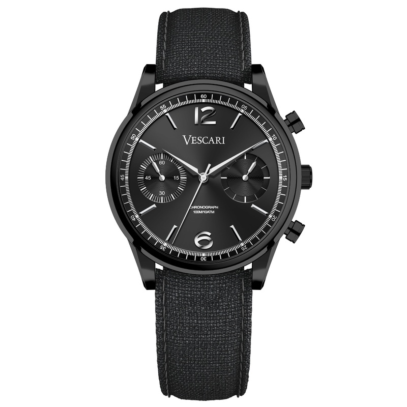 Vescari Chestor Men’s Black Chrono Watch VSC-02BS-02