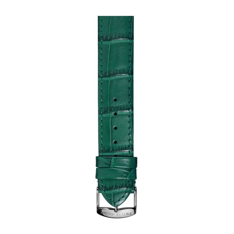 Dark Green Calf Stitch Alligator Print Strap – Model 2-CSTAG