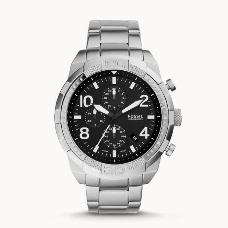 Fossil Men’s Bronson Stainless Steel Quartz Dress Chronograph Watch fs5710