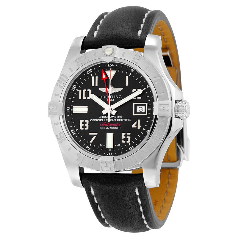 Breitling Avenger II GMT Automatic Volcano Black Dial Black Leather Men’s Watch A3239011-BC34BKLD A3239011-BC34-436X-A20D.1