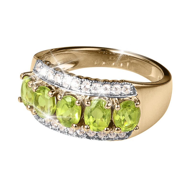 Romantica Rainbow Peridot Ladies Ring 5