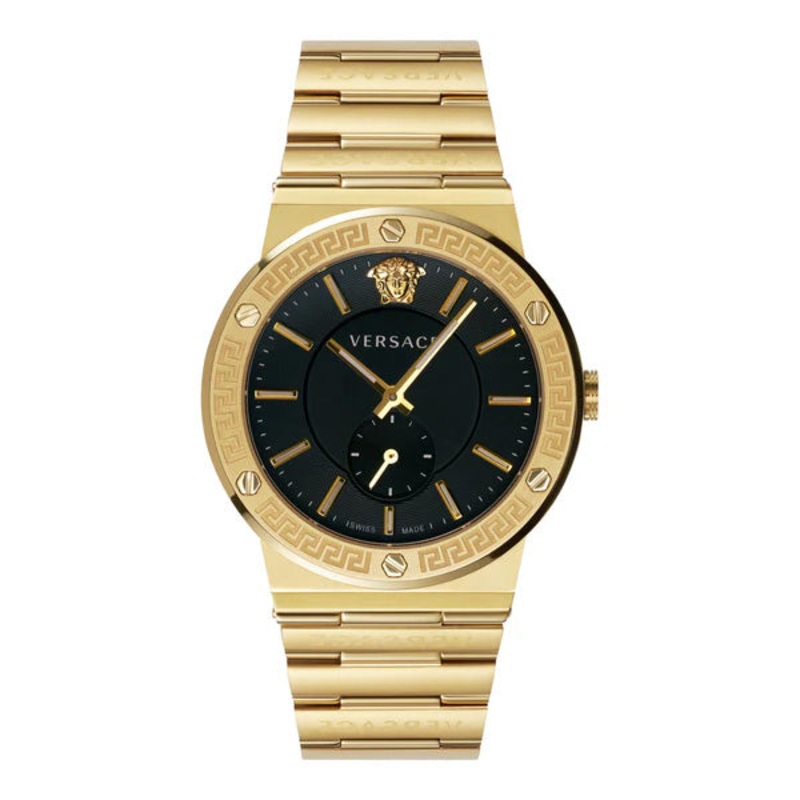 Versace Greca Logo Men’s Black Gold Watch VEVI00821