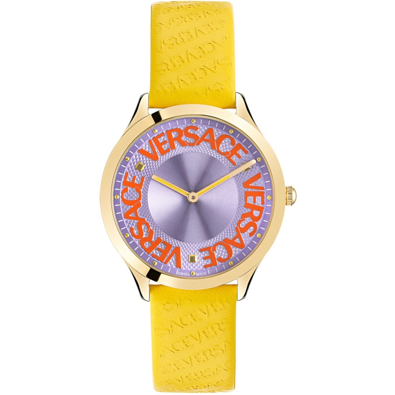 Versace Ladies Watch Logo Halo Yellow VE2O00822