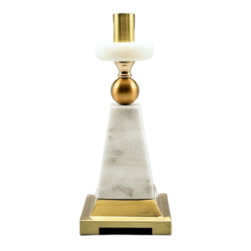 Caldel Stand White Marbel Gold Metal Base – 12 X 4.8