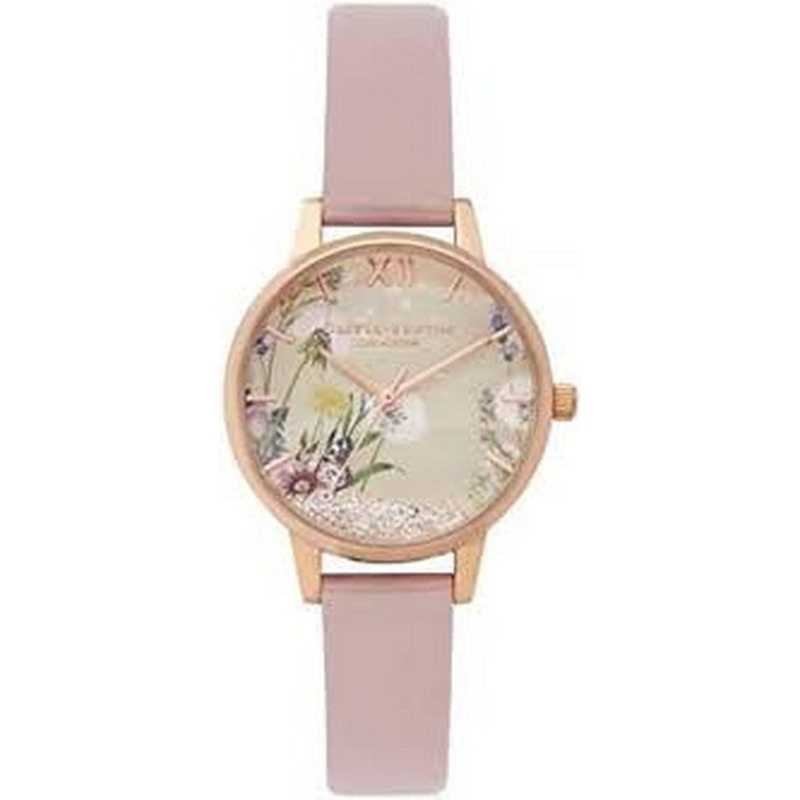 OLIVIA BURTON OB16SG04 Wishing Midi Dial Pink Strap Women’s Watch 30 White Stainless Steel