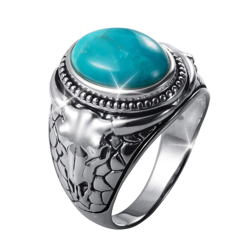 Longhorn Legacy Turquoise Mens Ring 9
