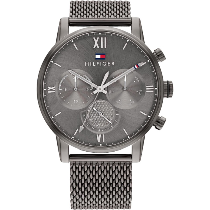 Tommy Hilfiger Sullivan Grey Mesh Bracelet Grey Dial Chronograph Quartz Watch for Gents – 1791882