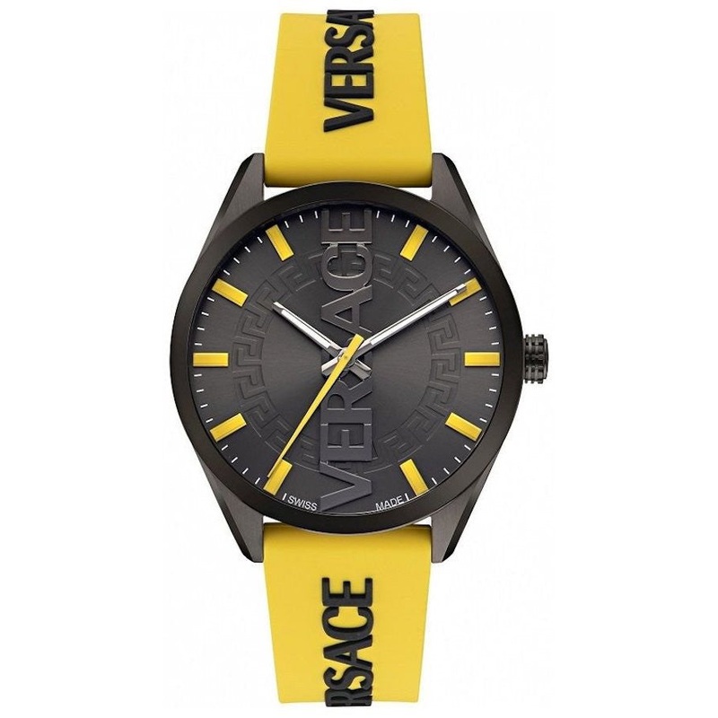 Versace Men’s Watch V-Vertical 42mm Black Yellow VE3H00222