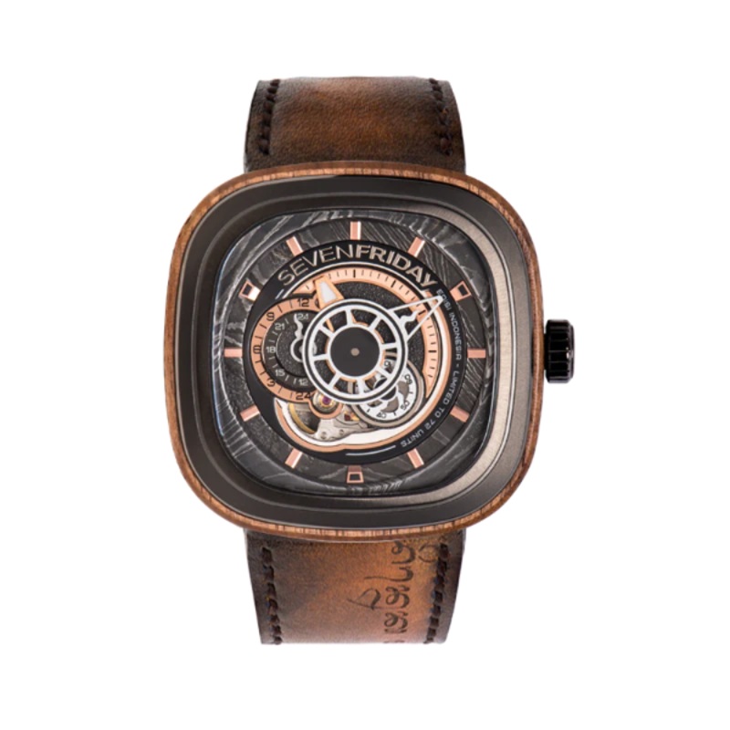 7Friday Brown Leather Strap Brown Dial Automatic Watch for Gents – P2B/05-X072