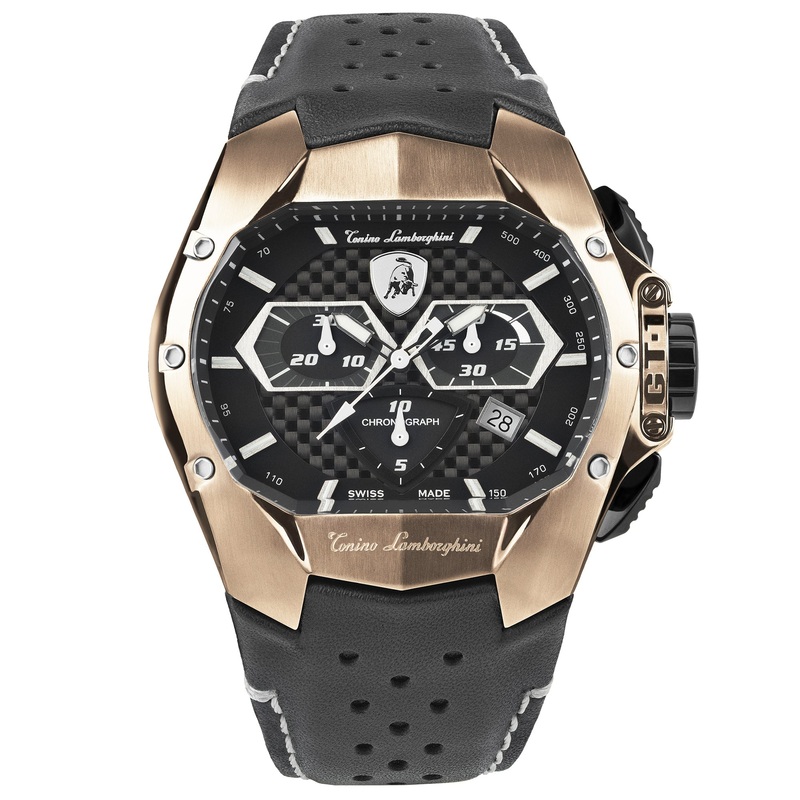 Tonino Lamborghini T9GD-RG Men’s Black GT1 Watch