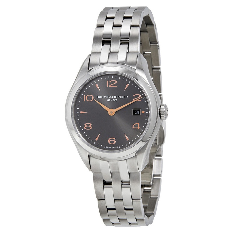 Baume Et Mercier Clifton Grey Dial Stainless Steel Ladiess Watch10209 A10209