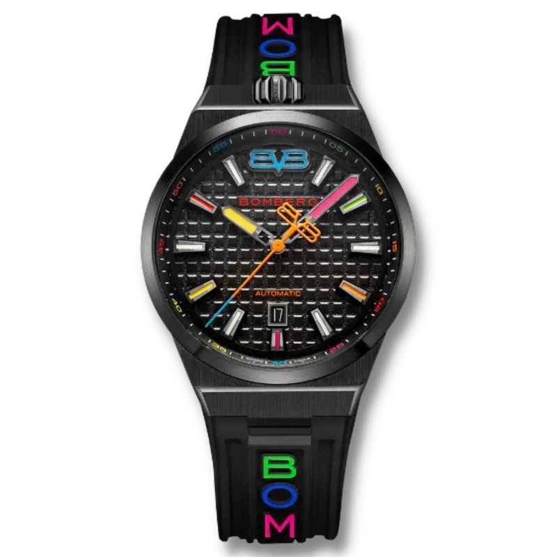 Bomberg Men’s Watch BOLT-68 Neo Automatic Taipei Metropolis Black PVD BF43APBA.09-7.12