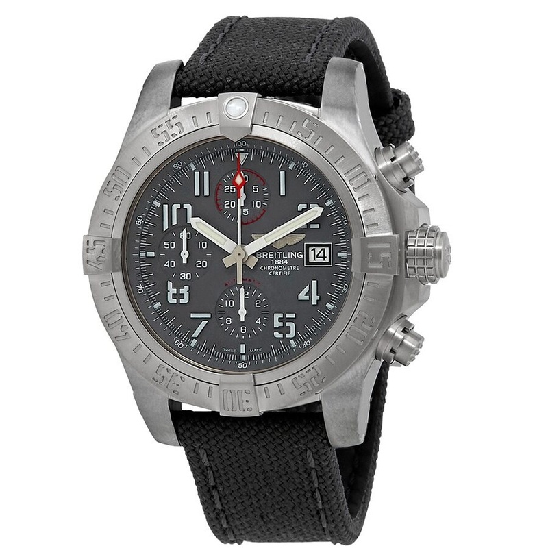 Breitling Avenger Bandit Grey Chronograph Dial Automatic Men’s Fabric Watch E1338310/M536-109W