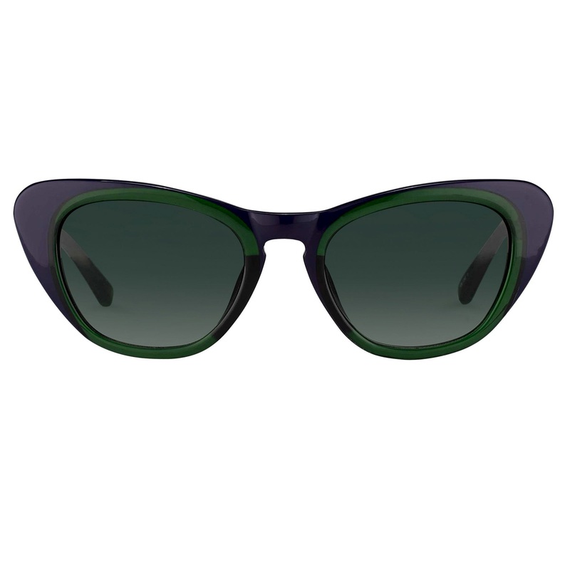 Erdem Ladies Sunglasses Cat Eye Green EDM18C3SUN
